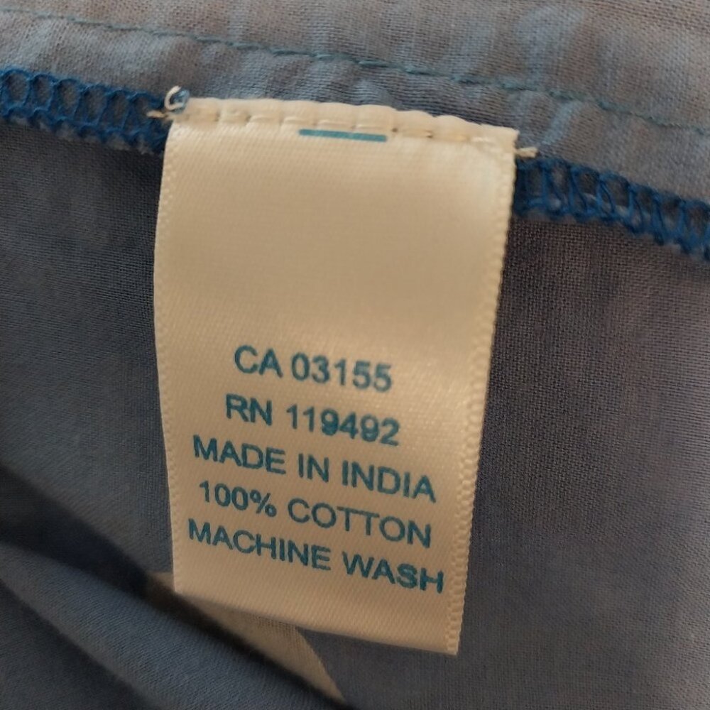 April Cornell Blue Polka Dot Tote Bag Cotton Boho Cottagecore Eco Friendly - Picture 5 of 5